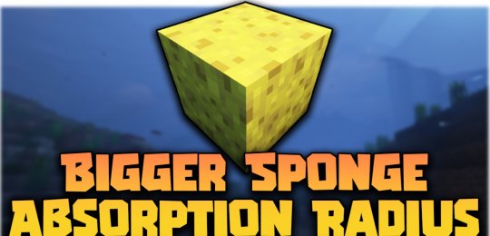 Перейти в новость Мод Bigger Sponge Absorption Radius 1.20.6/1.19.4 (Большой радиус)